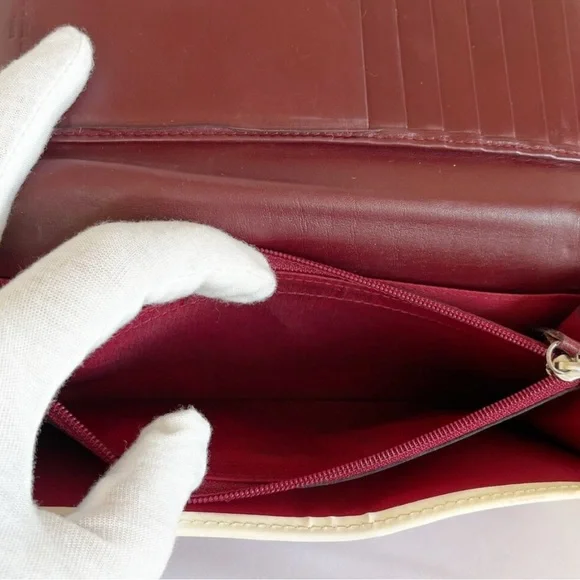 Rare VINTAGE Dior Trotter No. 1 Long Flap Wallet Red Oblique Canvas Y2K - Picture 5 of 12